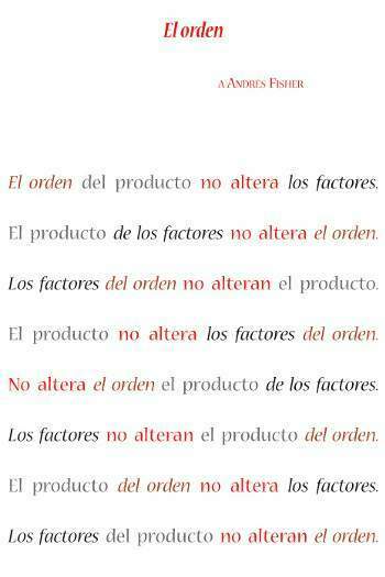 El orden, poema visual